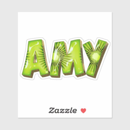 Amy Name Kiwi Design Aufkleber Sticker (Vel)