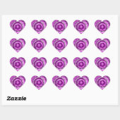 AMY ~ Paarse zilverpatroon ~ gepersonaliseerde Val Hart Sticker (Vel)