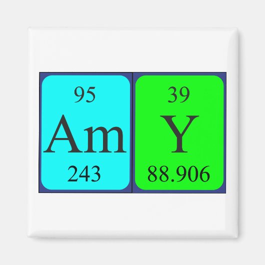 Amy periodieke lijstnaam magnet (Voorkant)