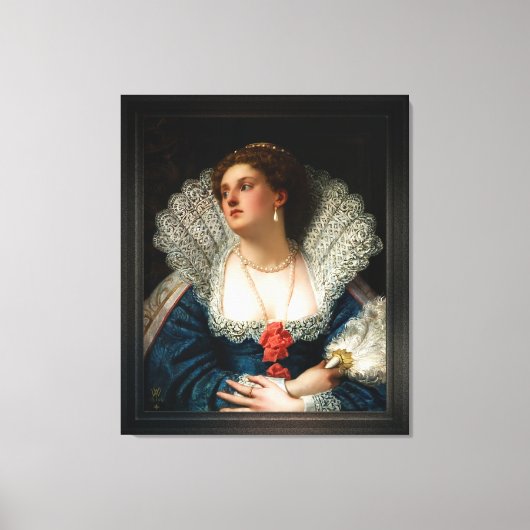 Amy Robsart van William Frederick Yeames Canvas Afdruk (Voorkant)