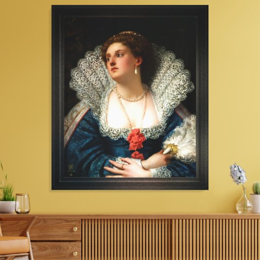 Amy Robsart van William Frederick Yeames Canvas Afdruk (Insitu (Woonkamer))