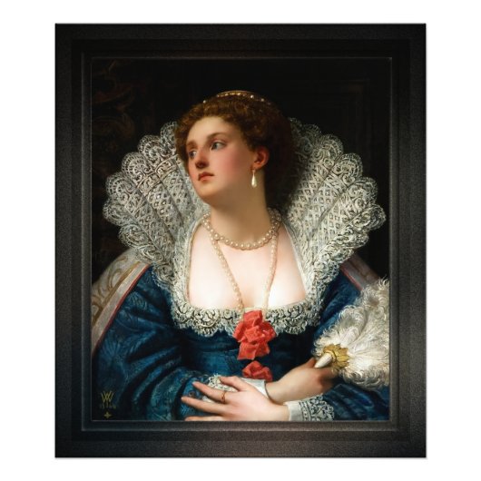 Amy Robsart van William Frederick Yeames Foto Afdruk (Voorkant)