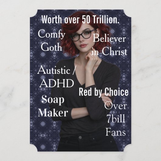 Amy Rosen Blue Feestdagenkaart (Voorkant)