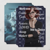 Amy Rosen Blue Feestdagenkaart (Voorkant / Achterkant)