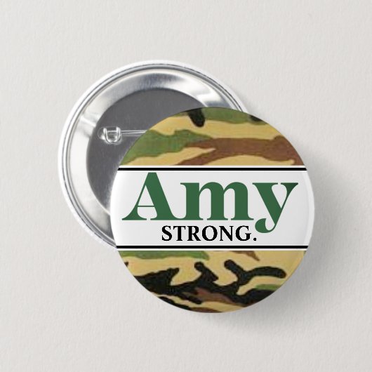 Amy Strong. Ronde Button 5,7 Cm (Voorkant /achterkant)