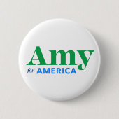 Amy voor Amerika Ronde Button 5,7 Cm (Voorkant)