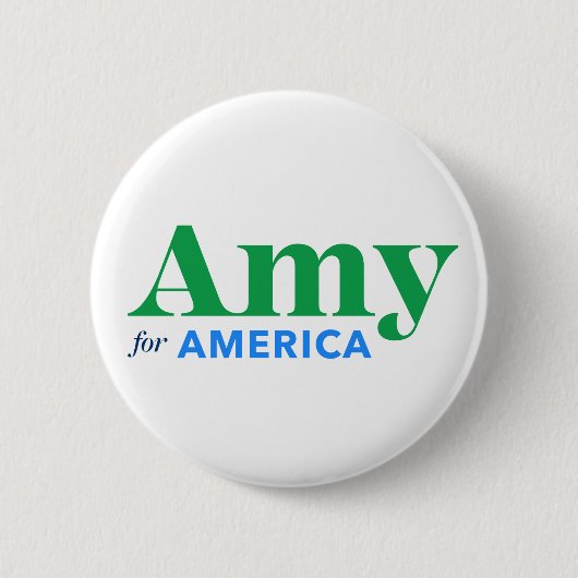 Amy voor Amerika Ronde Button 5,7 Cm (Voorkant)