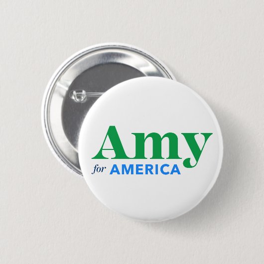 Amy voor Amerika Ronde Button 5,7 Cm (Voorkant /achterkant)
