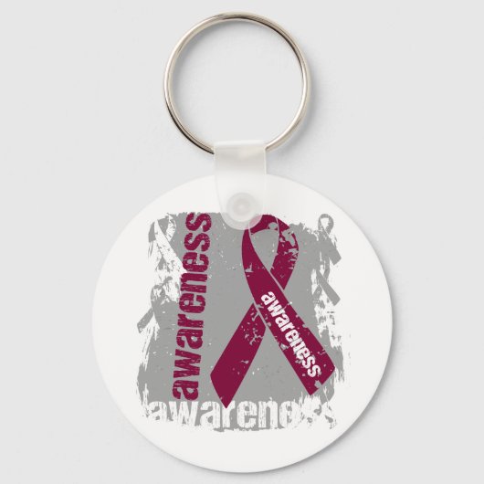 Amyloïdose Awareness Grunge Ribbon Sleutelhanger (Voorkant)