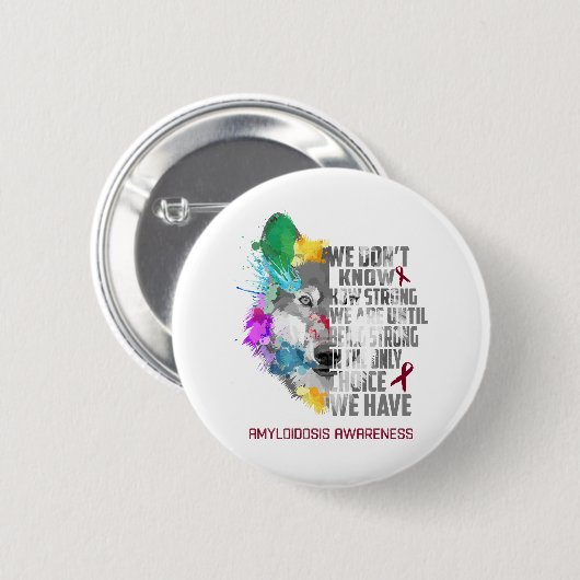 Amyloïdose Awareness Ribbon Support Giften Ronde Button 5,7 Cm (Voorkant /achterkant)