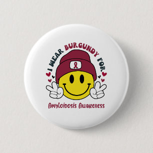 Amyloïdose Awareness Ribbon Support Giften Ronde Button 5,7 Cm