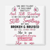 Amyloïdose Awareness Support for Amyloidose Giften Magneet (Voorkant)