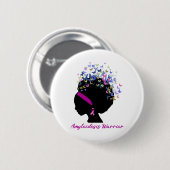 Amyloïdose Awareness Support for Amyloidose Warrio Ronde Button 5,7 Cm (Voorkant /achterkant)