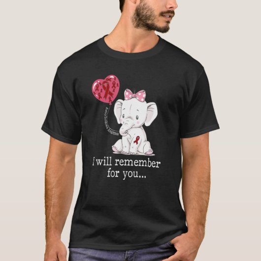 Amyloïdose Bewustmaking Elephant T-shirt (Voorkant)