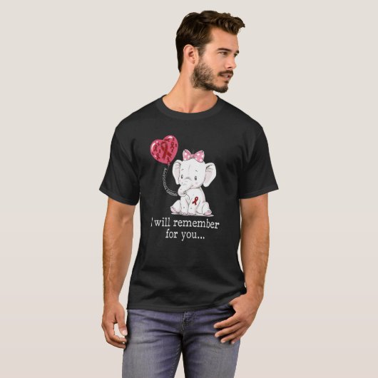 Amyloïdose Bewustmaking Elephant T-shirt (Voorkant volledig)