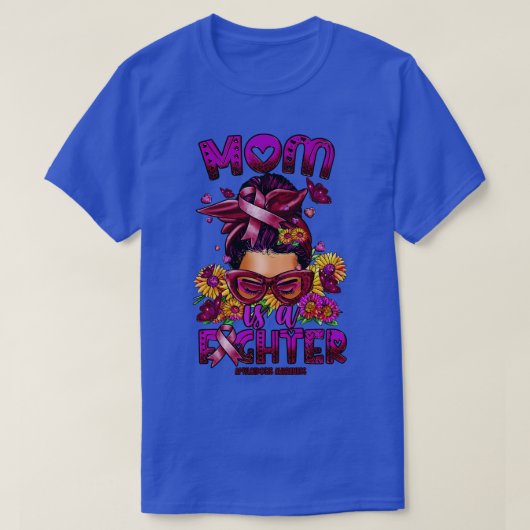 Amyloïdose Bewustzijn Moeder vechter rommelig broo T-shirt (Design voorkant)