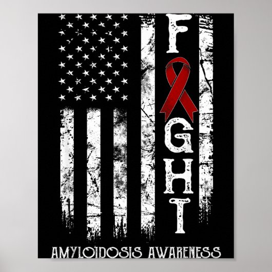 Amyloïdose krijger vs vlag Illustratie Poster (Voorkant)