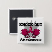 Amyloïdose uitslaan vierkante button 5,1 cm (Voorkant /achterkant)