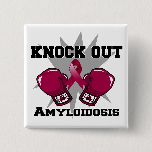 Amyloïdose uitslaan vierkante button 5,1 cm (Voorkant)