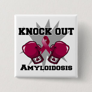 Amyloïdose uitslaan vierkante button 5,1 cm