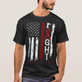 Amyloïdose Warrior US Flag T-shirt (Voorkant)