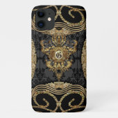 Amymica Damask Monogram Case-Mate iPhone Case (Achterkant)