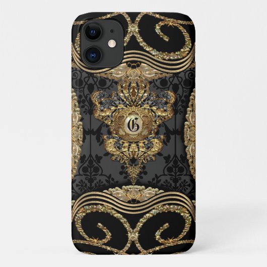 Amymica Damask Monogram Case-Mate iPhone Case (Achterkant)