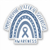 Amyotrofe laterale sclerose ALS regenboog Sticker (Voorkant)