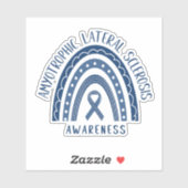 Amyotrofe laterale sclerose ALS regenboog Sticker (Vel)