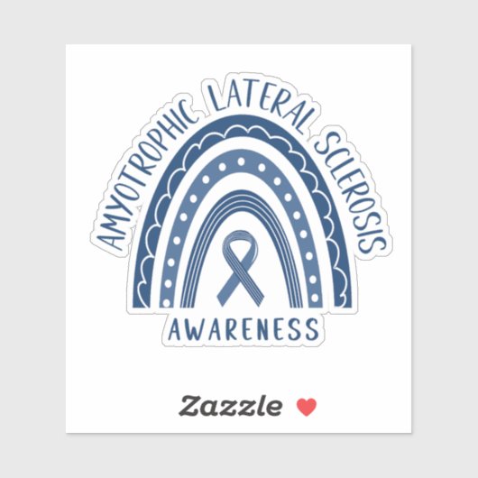 Amyotrofe laterale sclerose ALS regenboog Sticker (Vel)