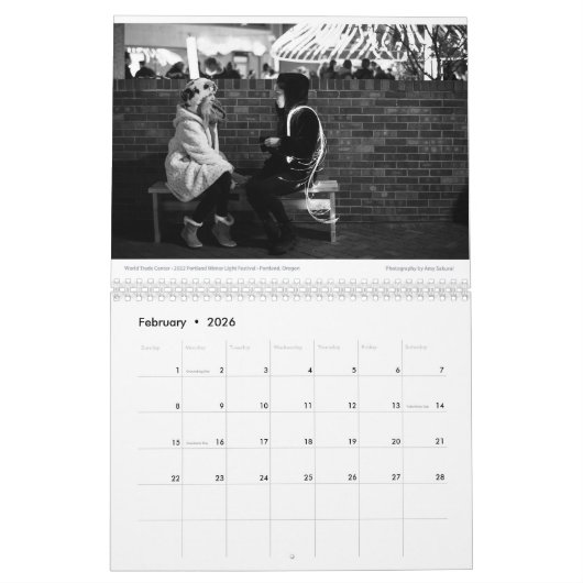 Amy's 2023 Monochrome kalender (Feb 2026)