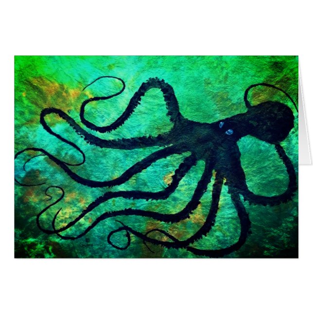 Amy's Octopus - 7 x 5-inch Art Kaart (Voorkant Horizontaal)