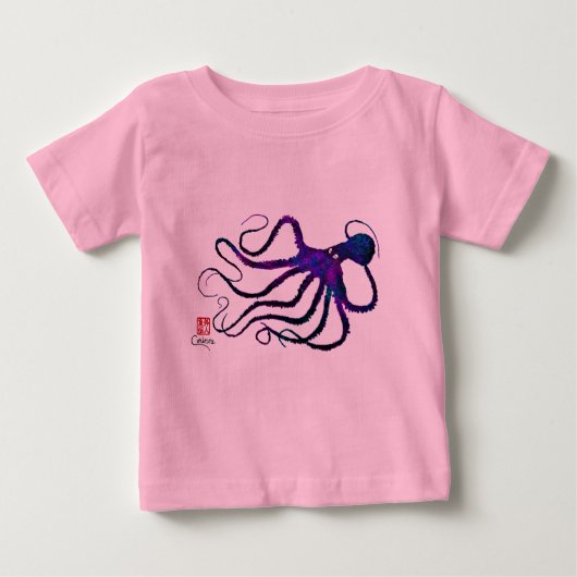 Amy's octopus in Paars - Baby tutu bodysuit (Voorkant)