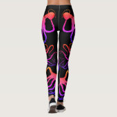Amy's Octopus op zwart - Leggings (Achterkant)