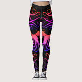 Amy's Octopus op zwart - Leggings