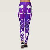 Amy's Octopus White op Paars - Leggings (Achterkant)