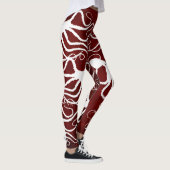 Amy's Octopus White op rood - Leggings (Rechts)