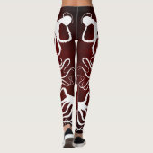 Amy's Octopus White op rood - Leggings (Achterkant)