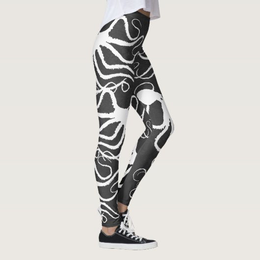 Amy's Octopus White over grijs - Leggings (Rechts)