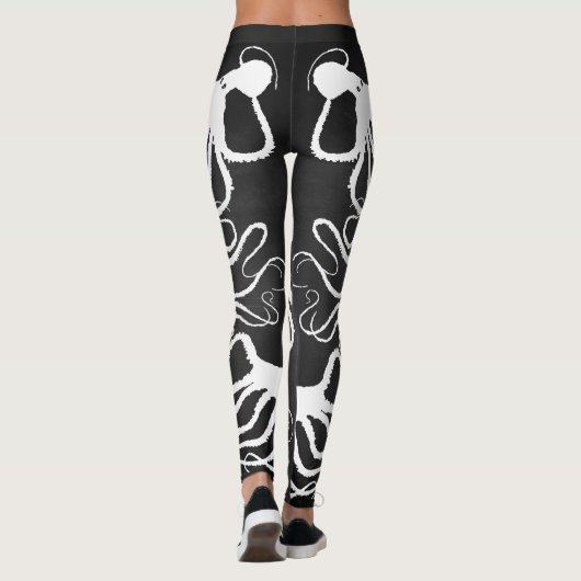 Amy's Octopus White over grijs - Leggings (Achterkant)