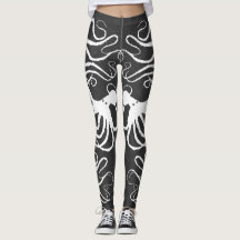 Amy's Octopus White over grijs - Leggings