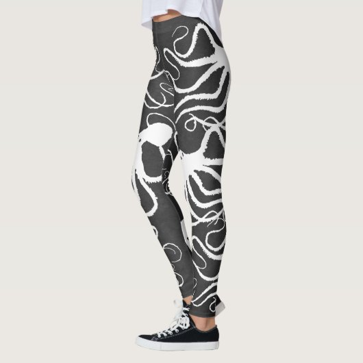Amy's Octopus White over grijs - Leggings (Links)