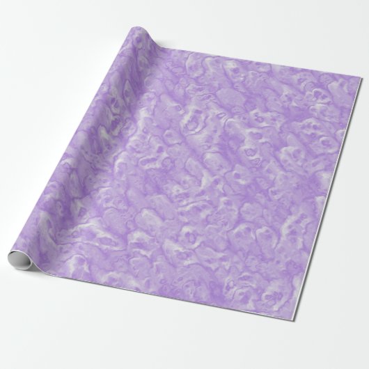 Amythest en wit marmerpatroon cadeaupapier (Uitgerold)