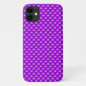 Amythyst paars, email look, bezette grid Case-Mate iPhone case (Achterkant)