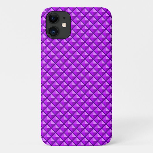 Amythyst paars, enamel look, bestudeerd raster Case-Mate iPhone case (Achterkant)
