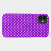 Amythyst paars, enamel look, bestudeerd raster Case-Mate iPhone case (Achterkant (horizontaal))