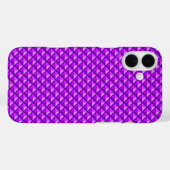 Amythyst paars, enamel look, bestudeerd raster Case-Mate iPhone case (Achterkant (horizontaal))