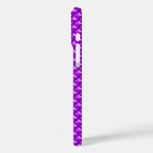 Amythyst paars, enamel look, bestudeerd raster Case-Mate iPhone case (Achterkant / Links)