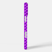 Amythyst paars, enamel look, bestudeerd raster Case-Mate iPhone case (Achterkant / Rechts)
