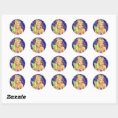 Amythyste-Sticker Ronde Sticker (Vel)